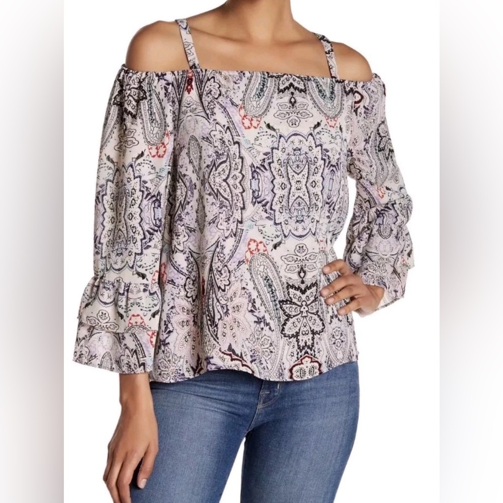 Parker Paisley Off the Shoulder Top